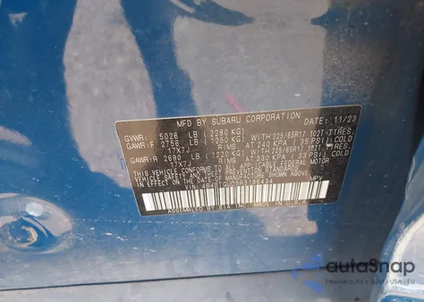 2024 Subaru Outback Wilderness z USA, uszkodzony, nr VIN 4S4BTGUD5R3196434